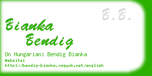 bianka bendig business card